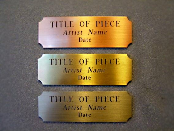 Personalized Brass Custom Engraved Metal Plate X By Awardsetc