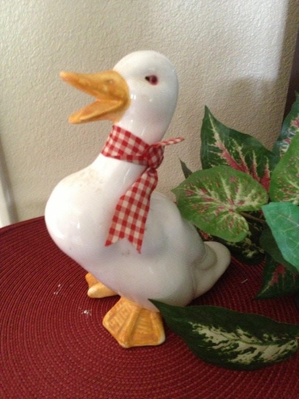 ceramic duck statue