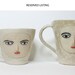 Reserved listing for Wendy- Wonky Moody Cups - Two handmade Ceramic cups