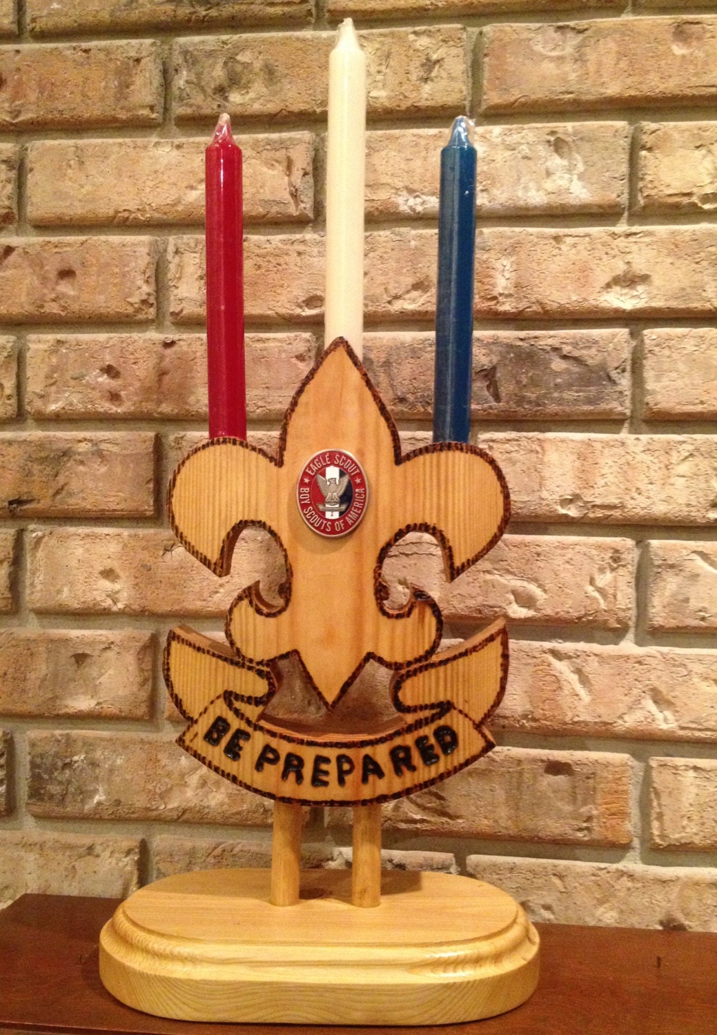 Cub Scout Arrow of Light Ceremonial Candle by HeadbergWoodCrafts