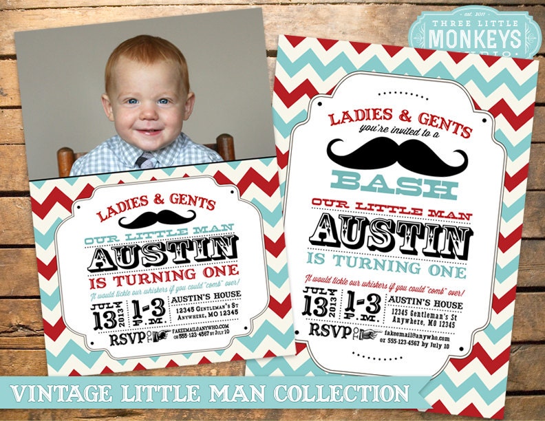 Vintage Little Man Mustache Birthday Party Pack Il_170x135