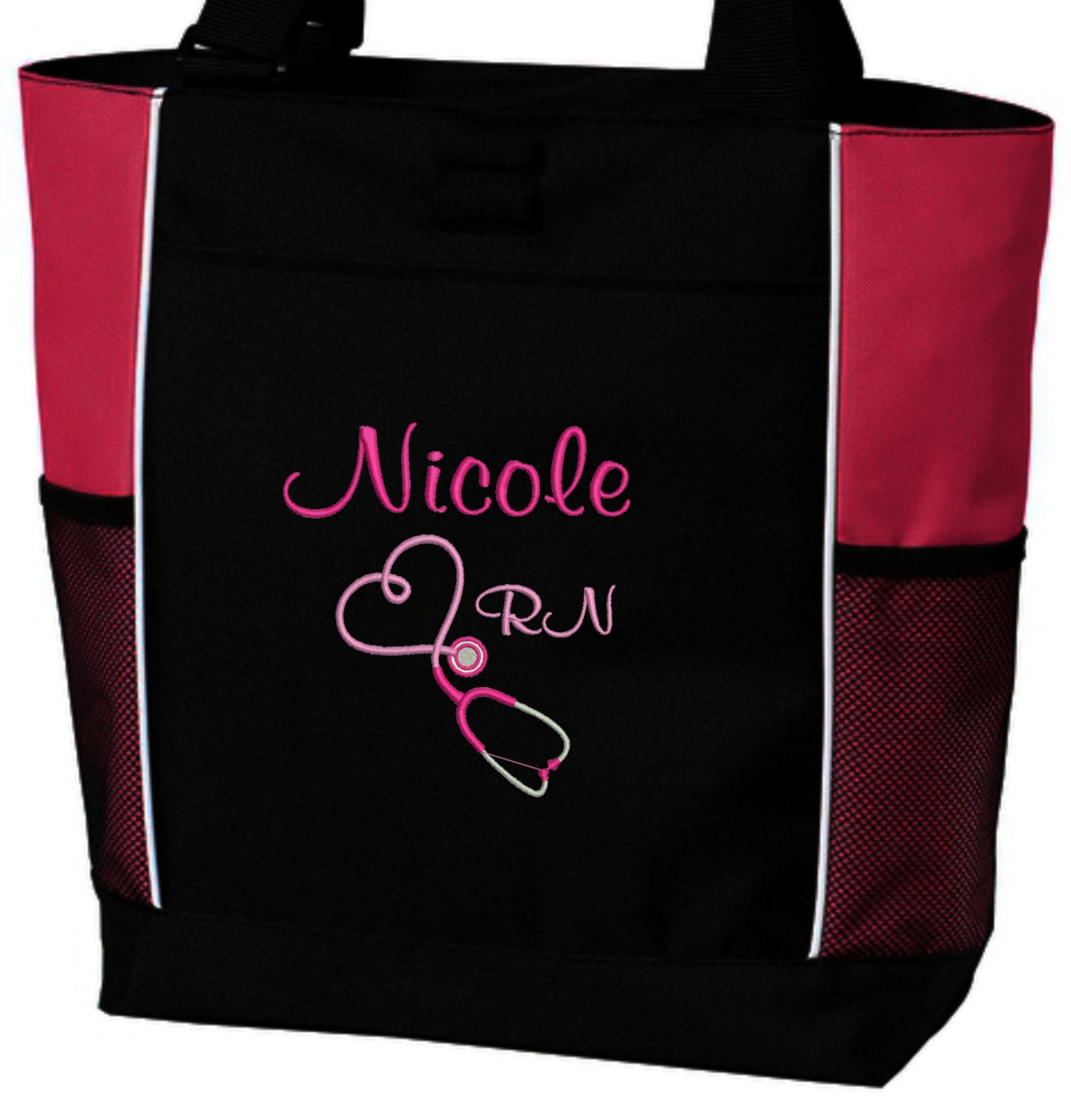 Tote Bag Personalized Nurse Student RN BSN CNA Lvn by HTsCreations