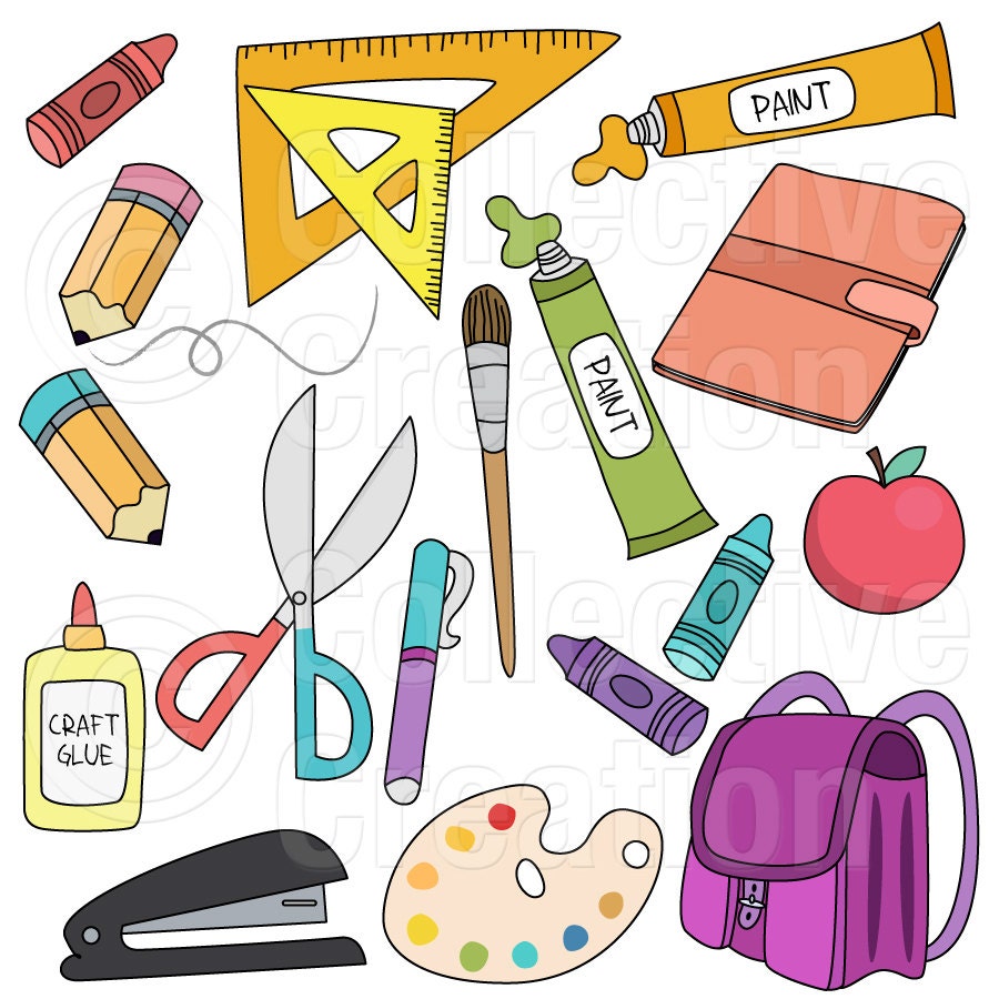 clipart of back to school supplies - photo #7