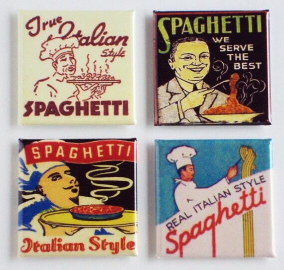 Italian Spaghetti Fridge Set by on Etsy