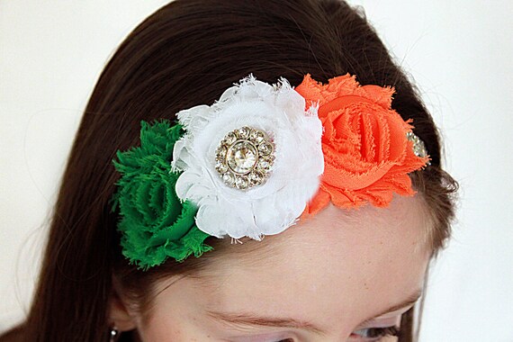 The Irish Flag Headband Orange White & Green by