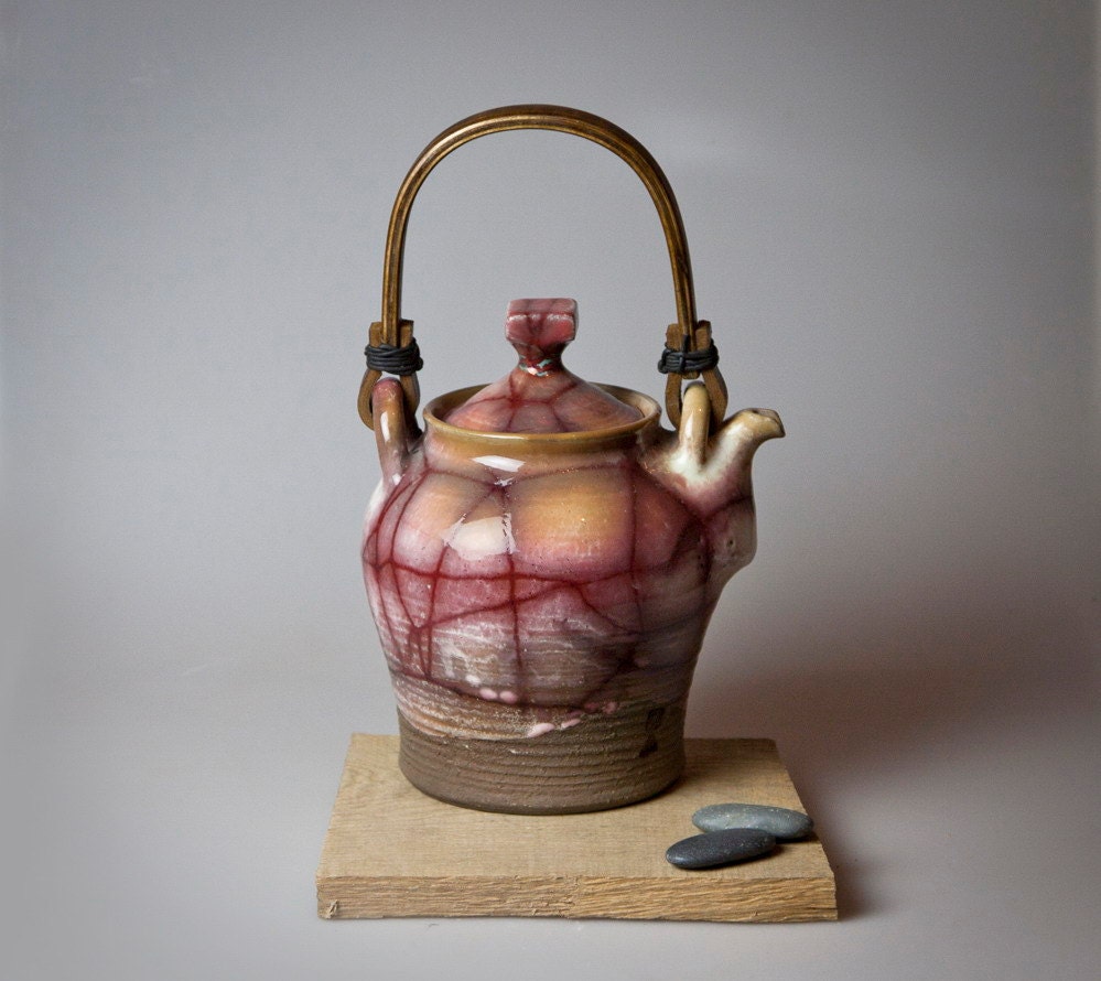 ceramic big tea pot red glazed