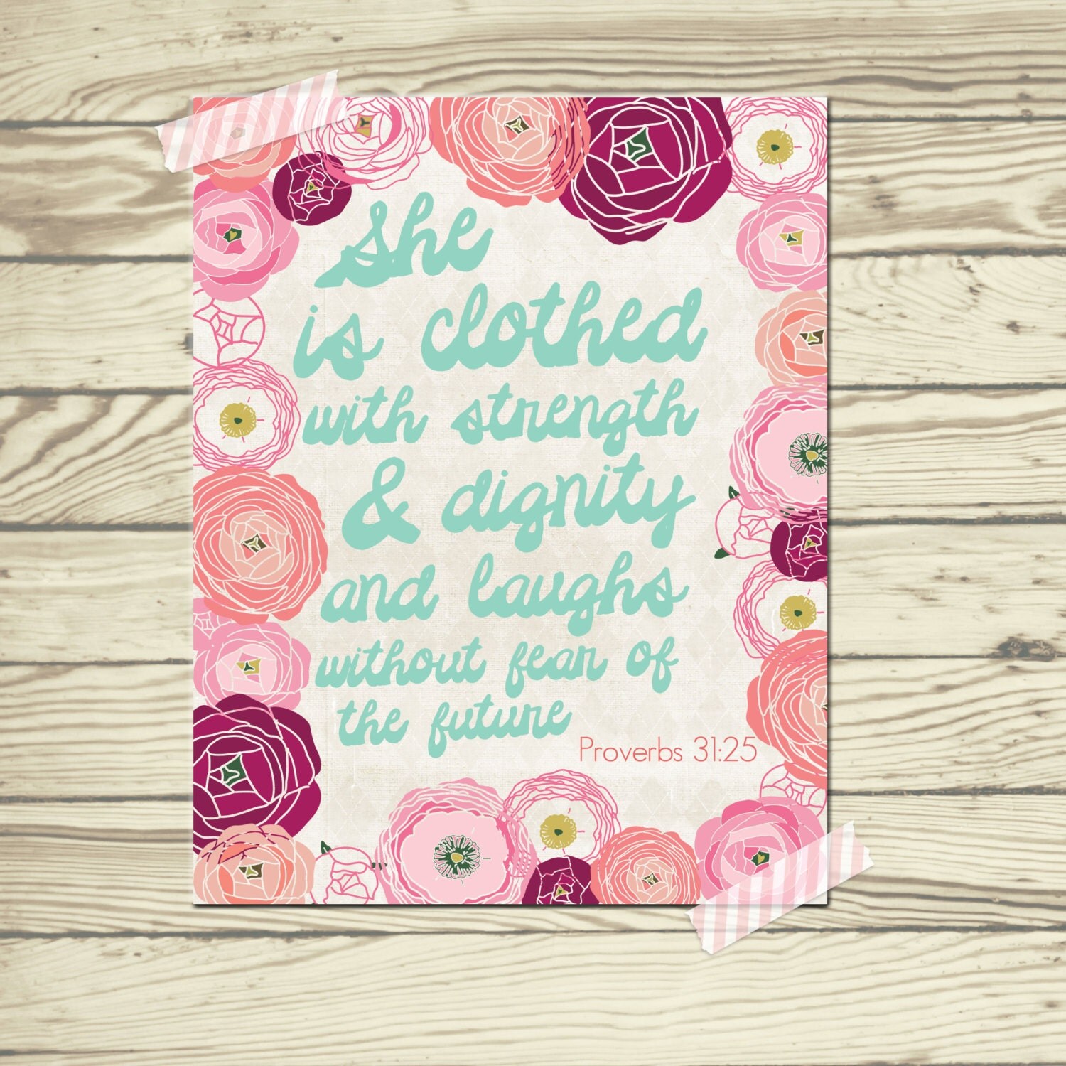 Baby Girl Bible verse nursery quote poster by SimplySweetDesigns13