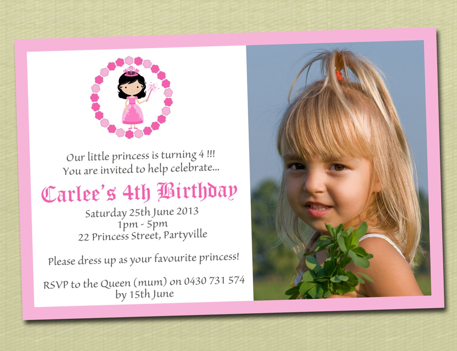 Princess Birthday Invitations - You Print Il_570xn