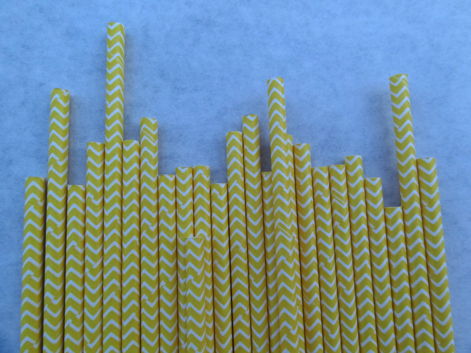 Chevron Paper Straws, Yellow, 50 Pack, Baby Shower Wedding Chevrons Il_570xn