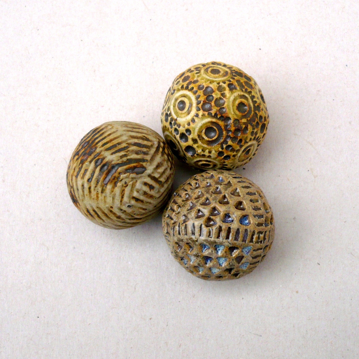 Set Of Decorative Ceramic Balls Ceramic by BlueMagpieDesign