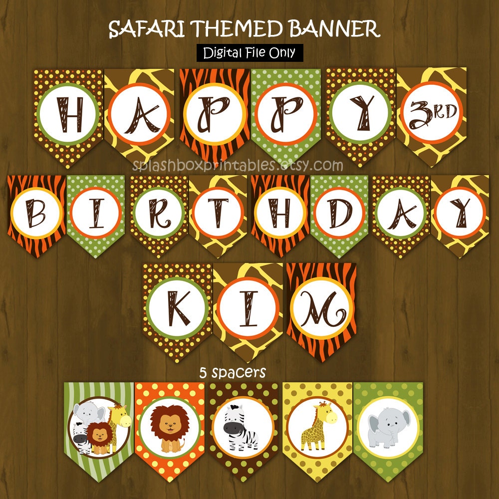 Safari Zoo Jungle Printable Birthday Or By Splashboxprintables