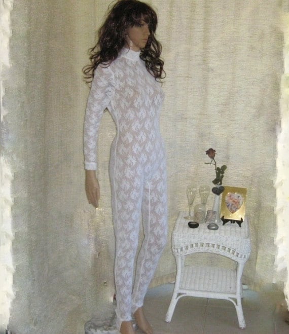 Sexy White Lace Body Stocking By Nicoleashmore On Etsy
