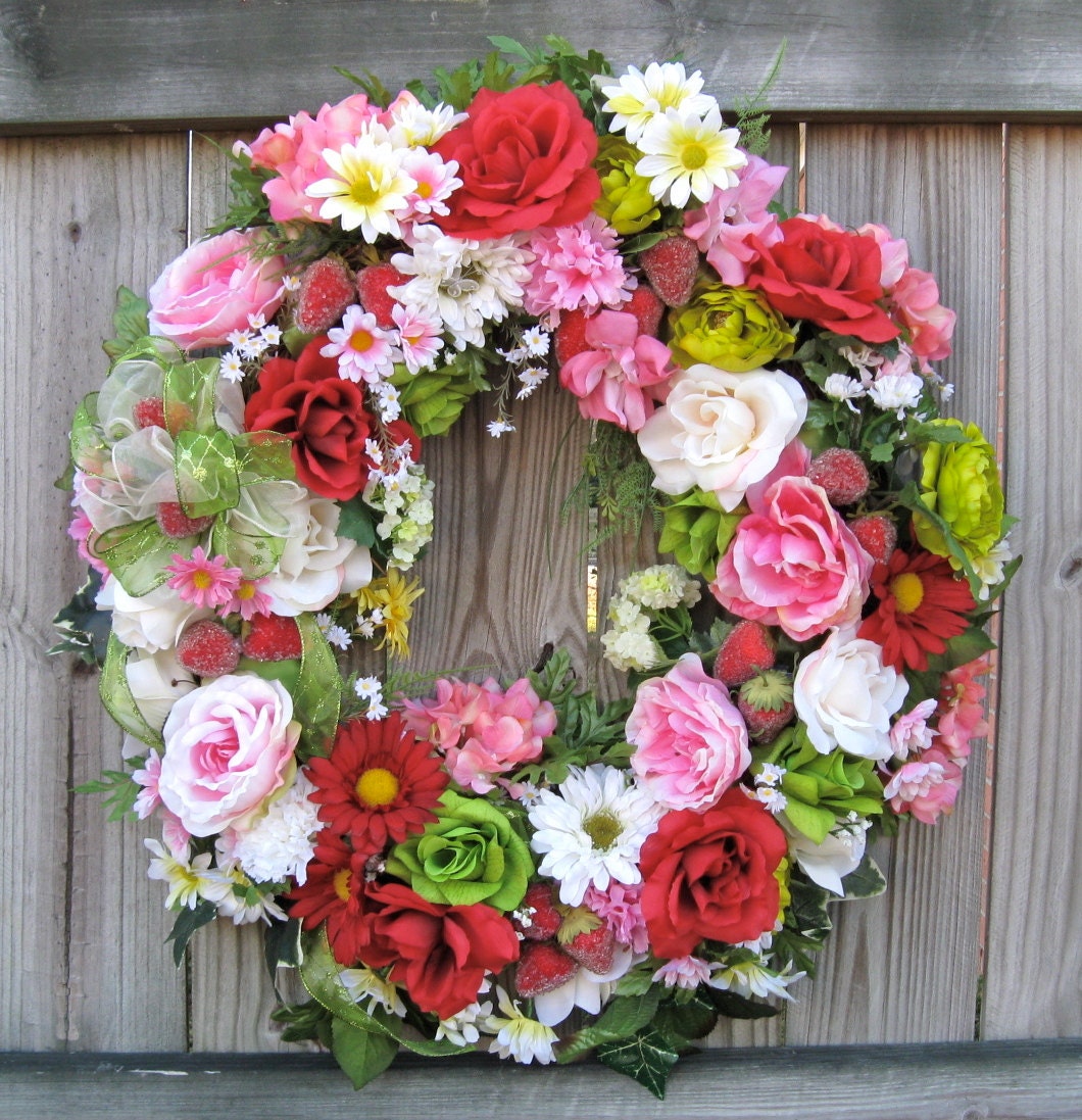 RESERVED for LAUREN BRAY- Shipping label for Strawberry Shortcake Summer Garden Wreath
