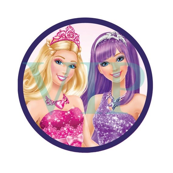 Barbie Princess and the Popstar Bubble Bottle Wrap Set - 4 oz. - Personalized Birthday Party Printable Il_570xn