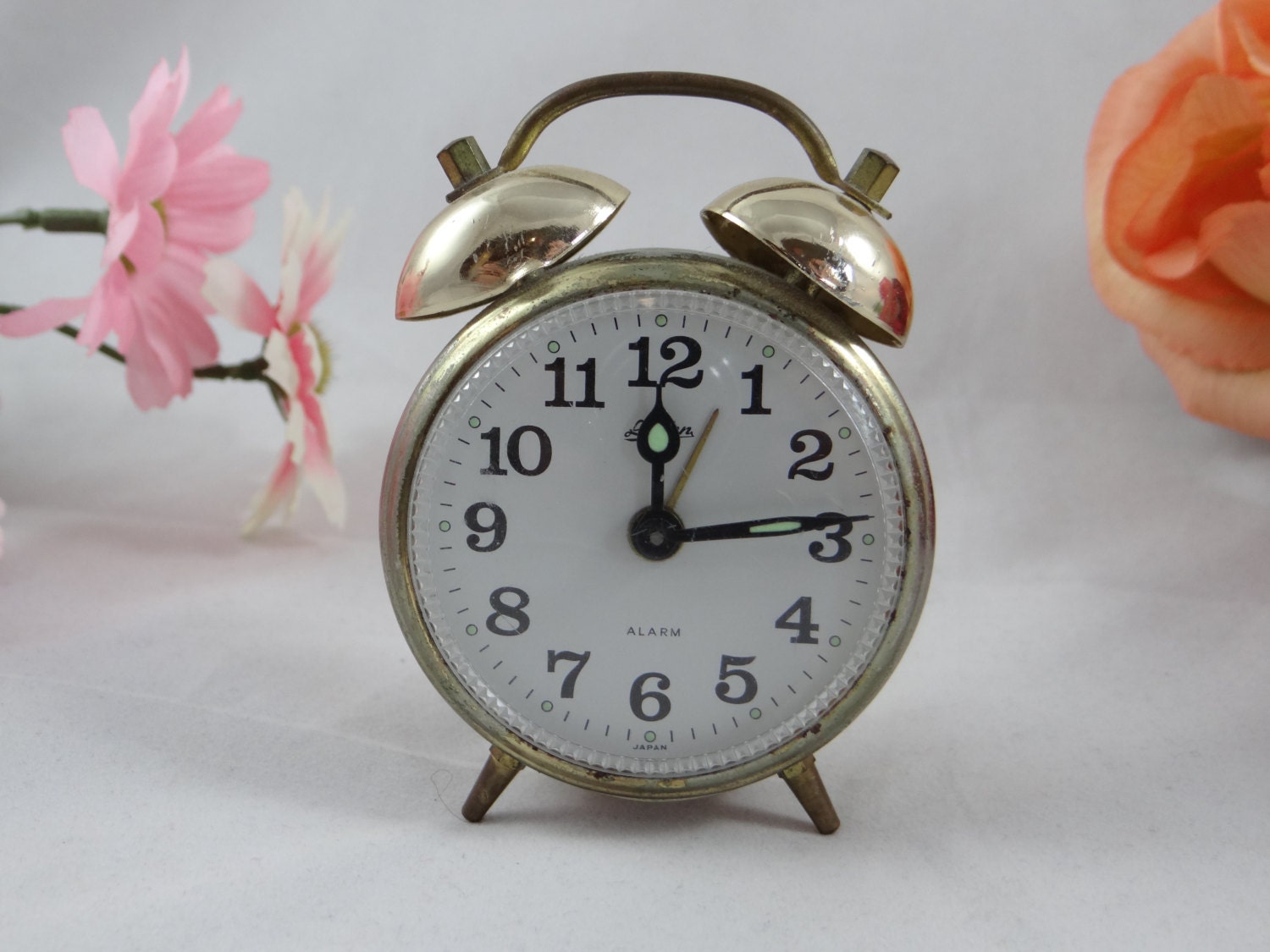 Vintage Linden Wind Up Travel Alarm Clock by