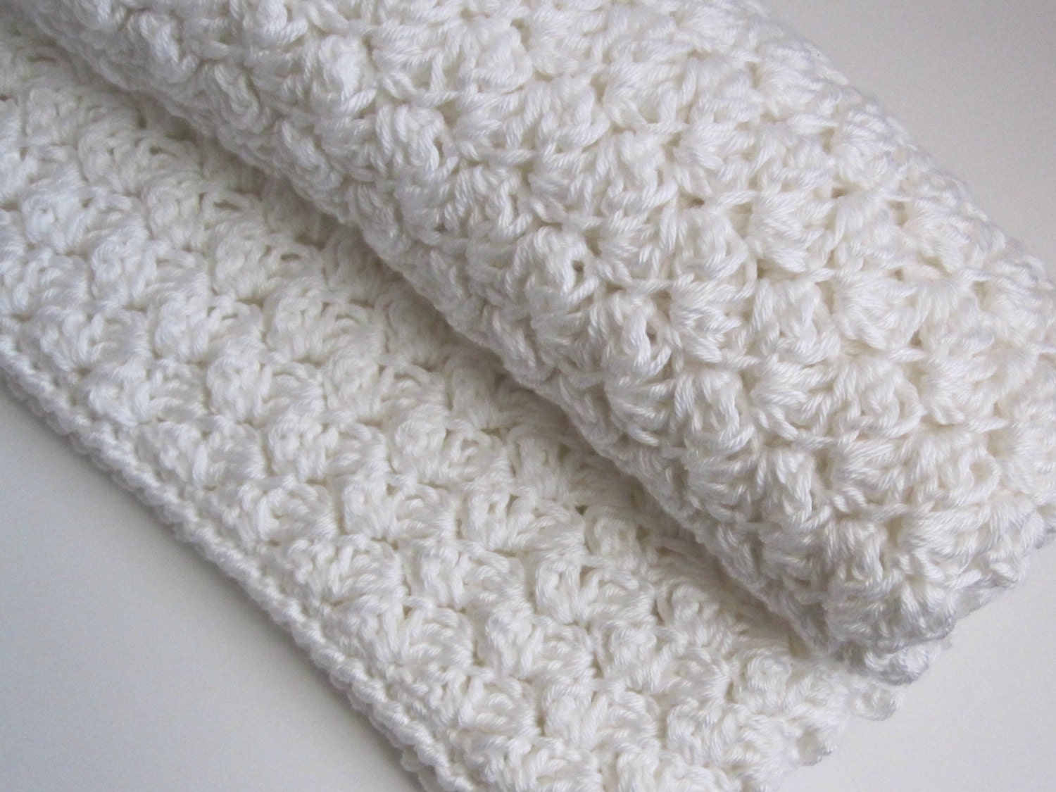 Chunky Reversible Crochet Baby Blanket by 12Charlotte on Etsy