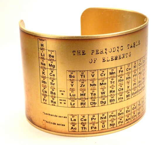 Periodic Table of Elements Cuff Bracelet Chemistry by accessoreads