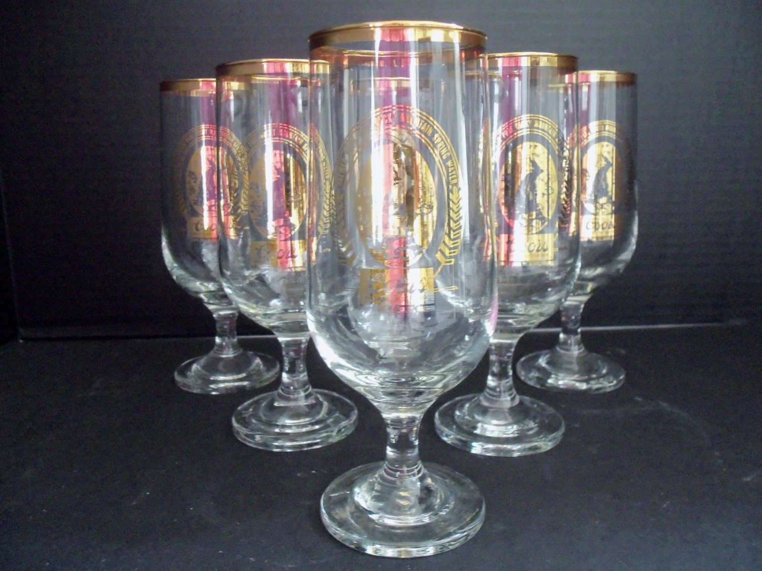 Barware Coors Beer Glasses Stemmed Set Of 6 By Thevintageporch 1124