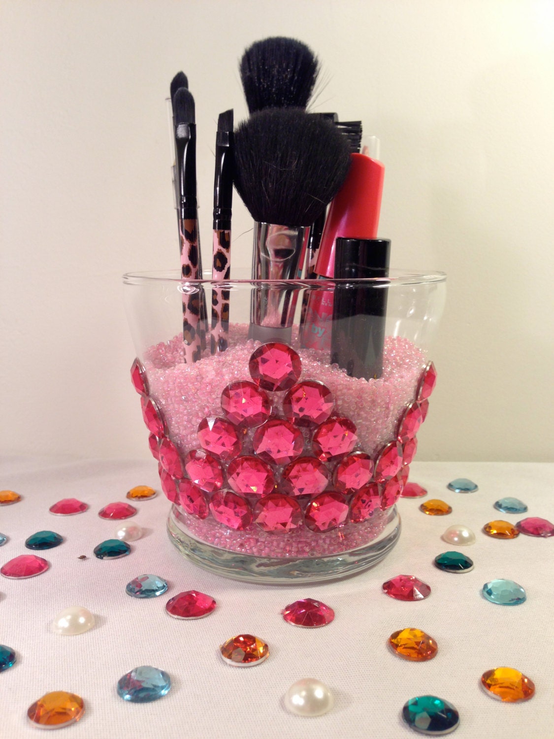 Crown Makeup Brushes on Makeup Brush Holder  Princess Pink Crown Makeup Brush Holder  Makeup