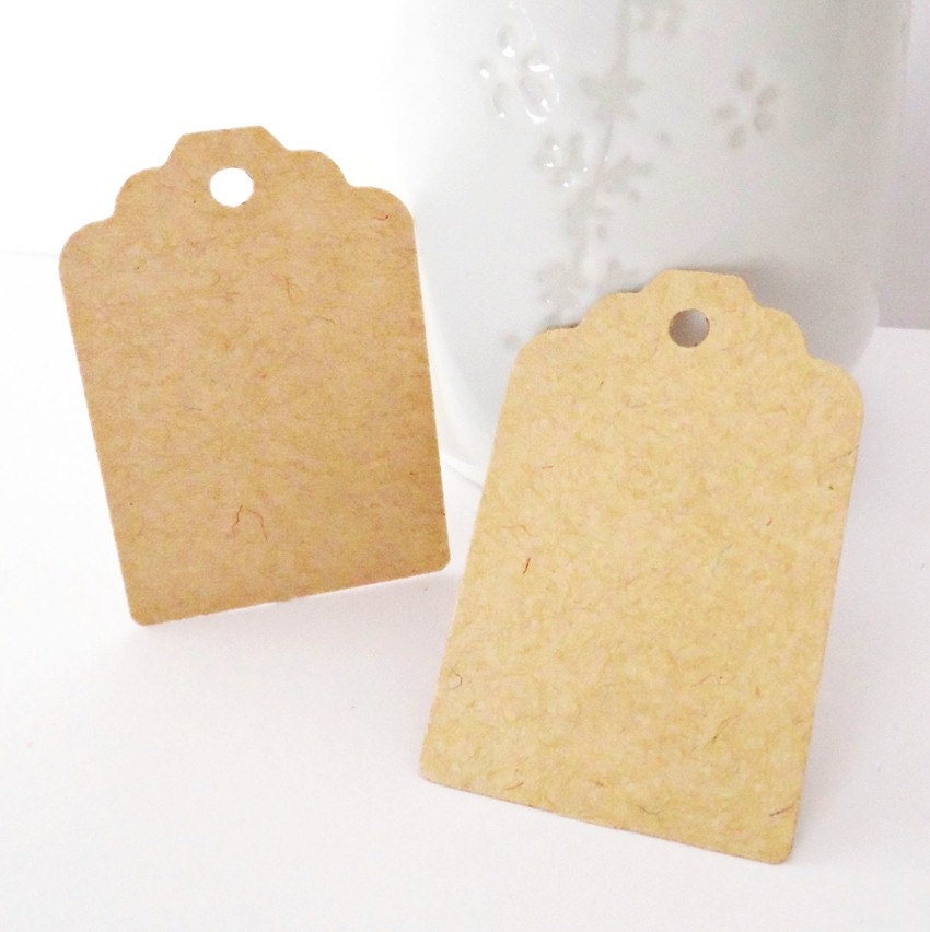 Kraft tags. 25 Brown Kraft Paper tags. Gift Tags by TiendaPapel