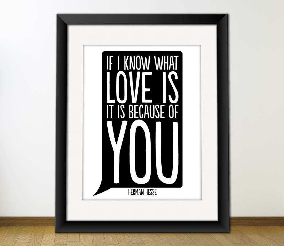 Love Quote Print, Valentines Day Quote, Digital Printable Typography Art, Download And Print JPEG Image - What Love Is