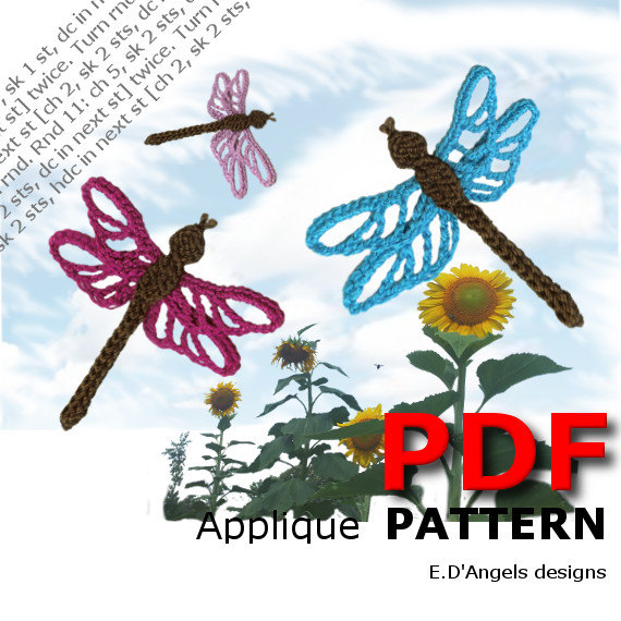 Crochet Pattern DRAGONFLY by LassCrochet on Etsy