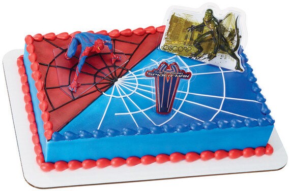 Amazing Spiderman and Lizard Cake Kit Il_570xn