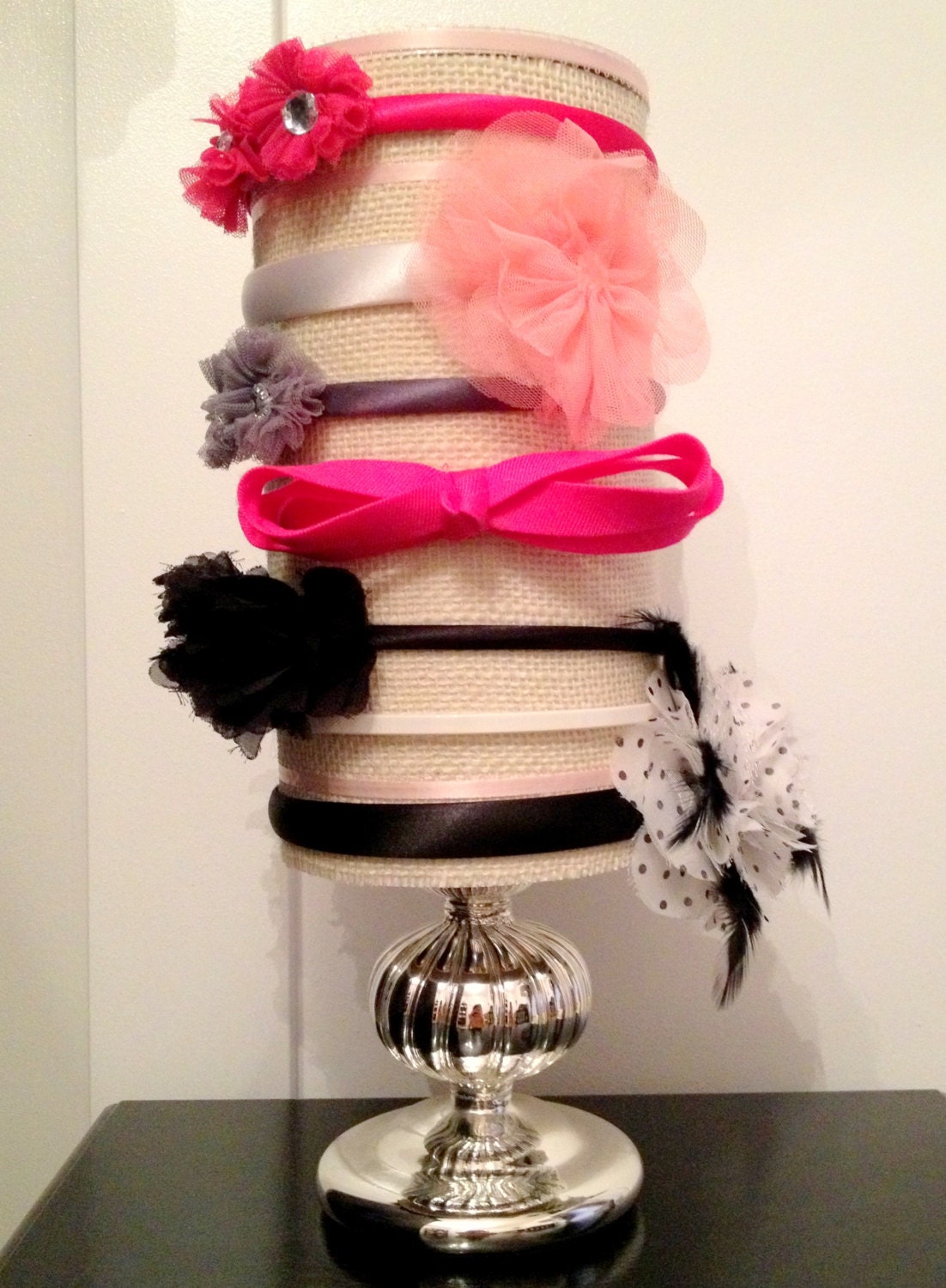 Items similar to Custom Headband Holder with Stand, Storage and Lid on Etsy