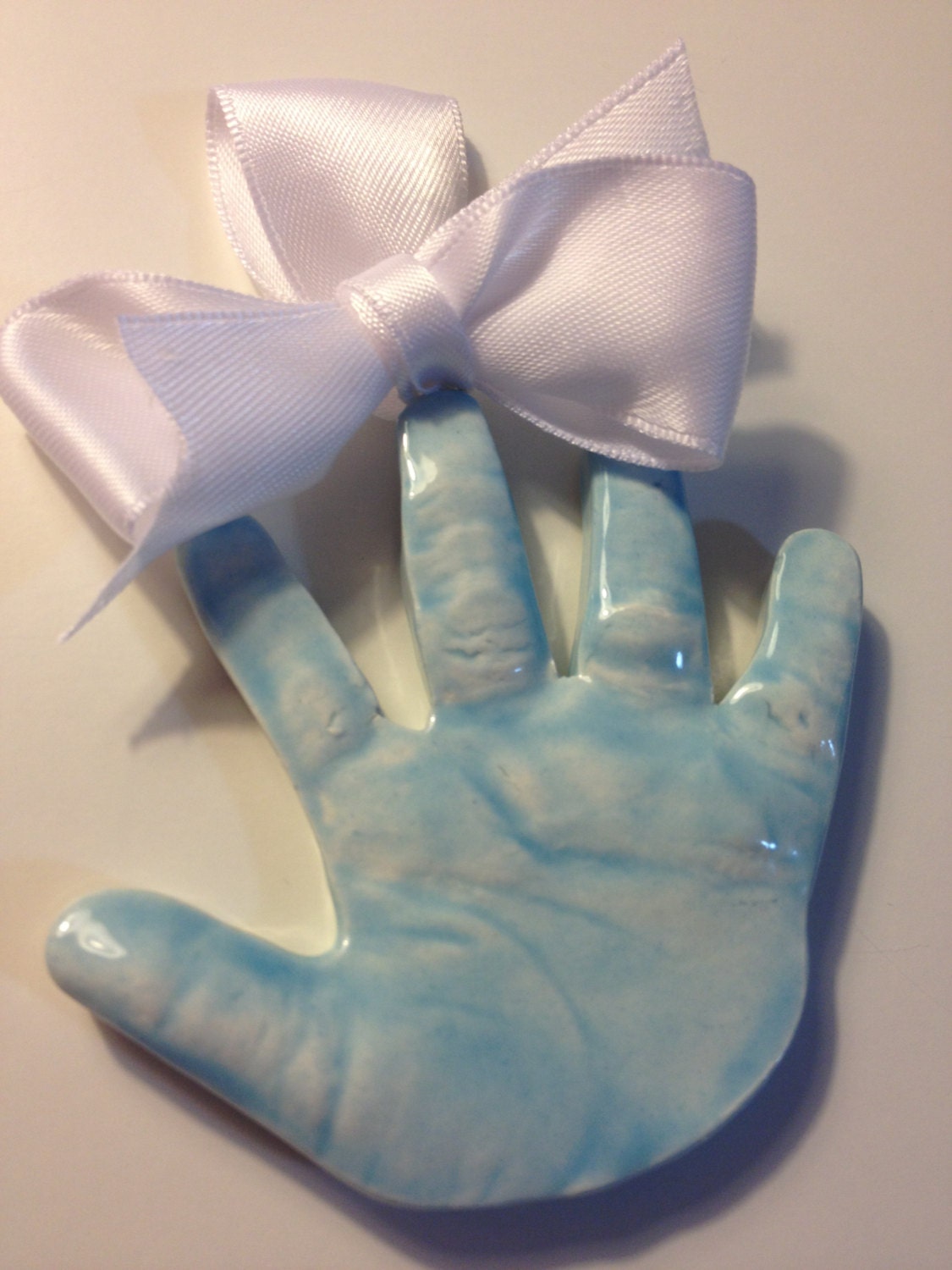 Baby Handprint Ornament 3D Personalized Custom by MemoriesInClay