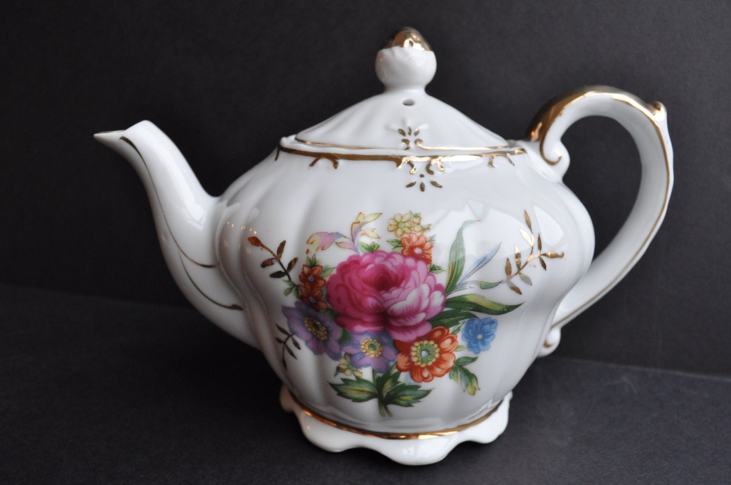 Beautiful Porcelain Musical Teapot Plays Tea for by SpecialtyGifts