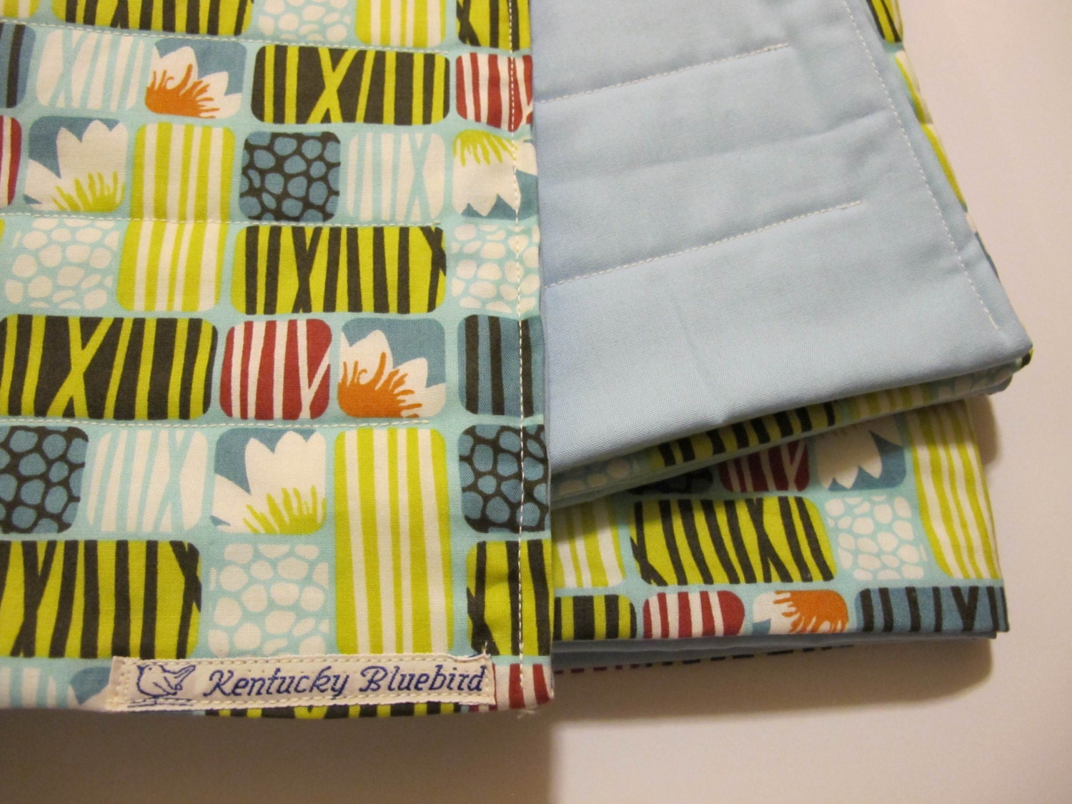Blue Nature Baby/Child Quilted Blanket- 100 Percent Organic