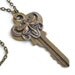 Wings of Fancy - Recycled Key Pendant Necklace Jewelry