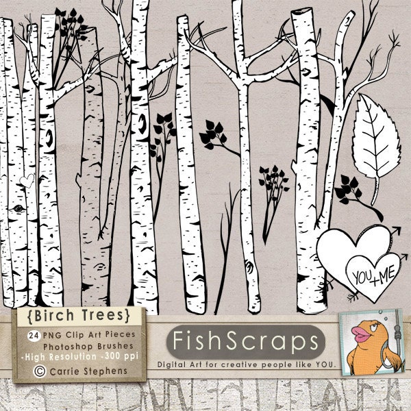 clip art birch tree - photo #16