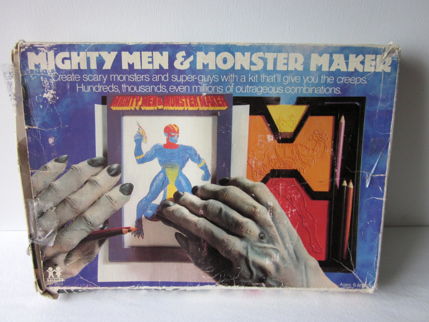 Tomy Mighty Men and Monster Maker Plates by NostalgiaMama on Etsy