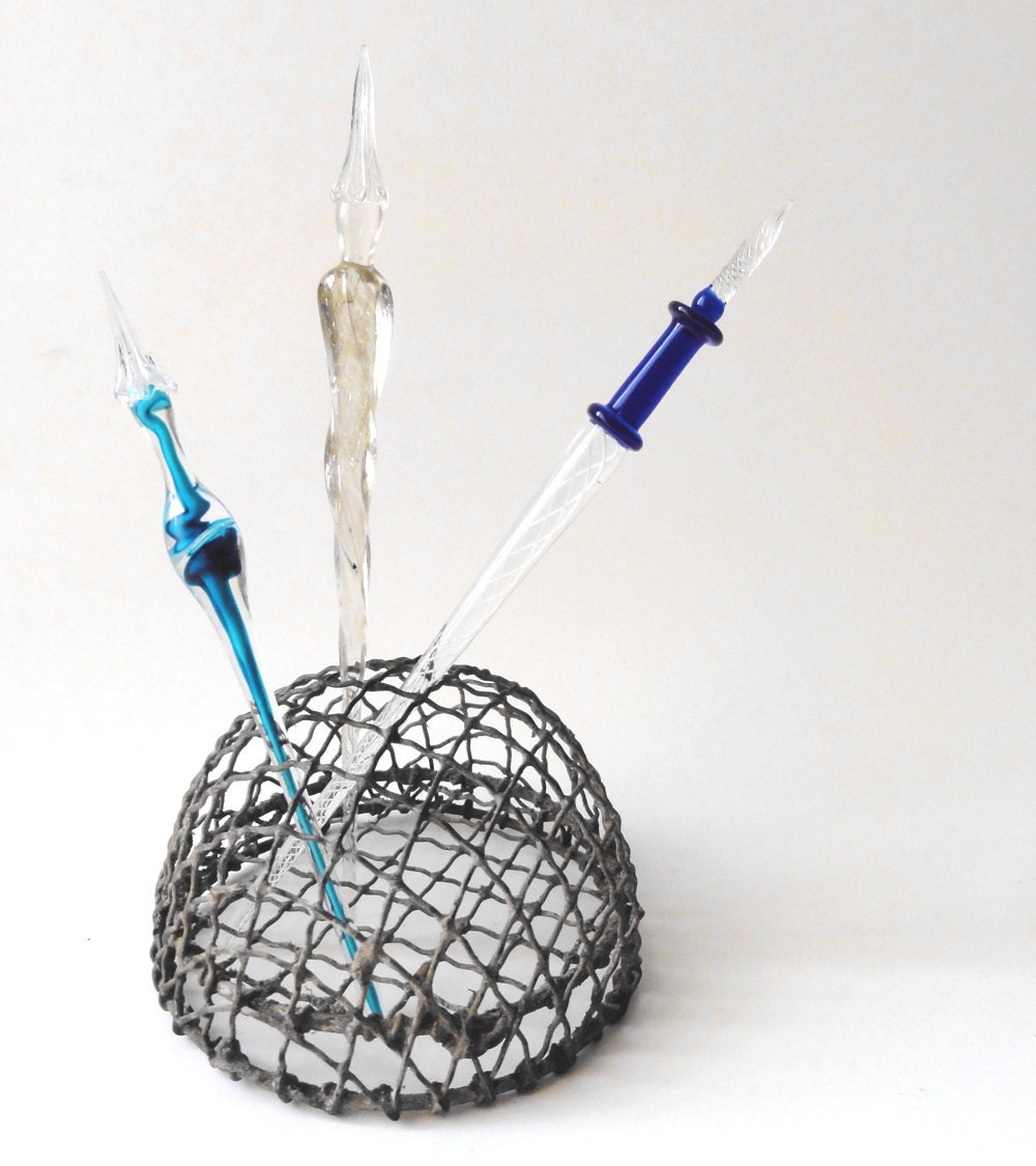 Vintage Flower Frog Wire Mesh by Chixycoco on Etsy