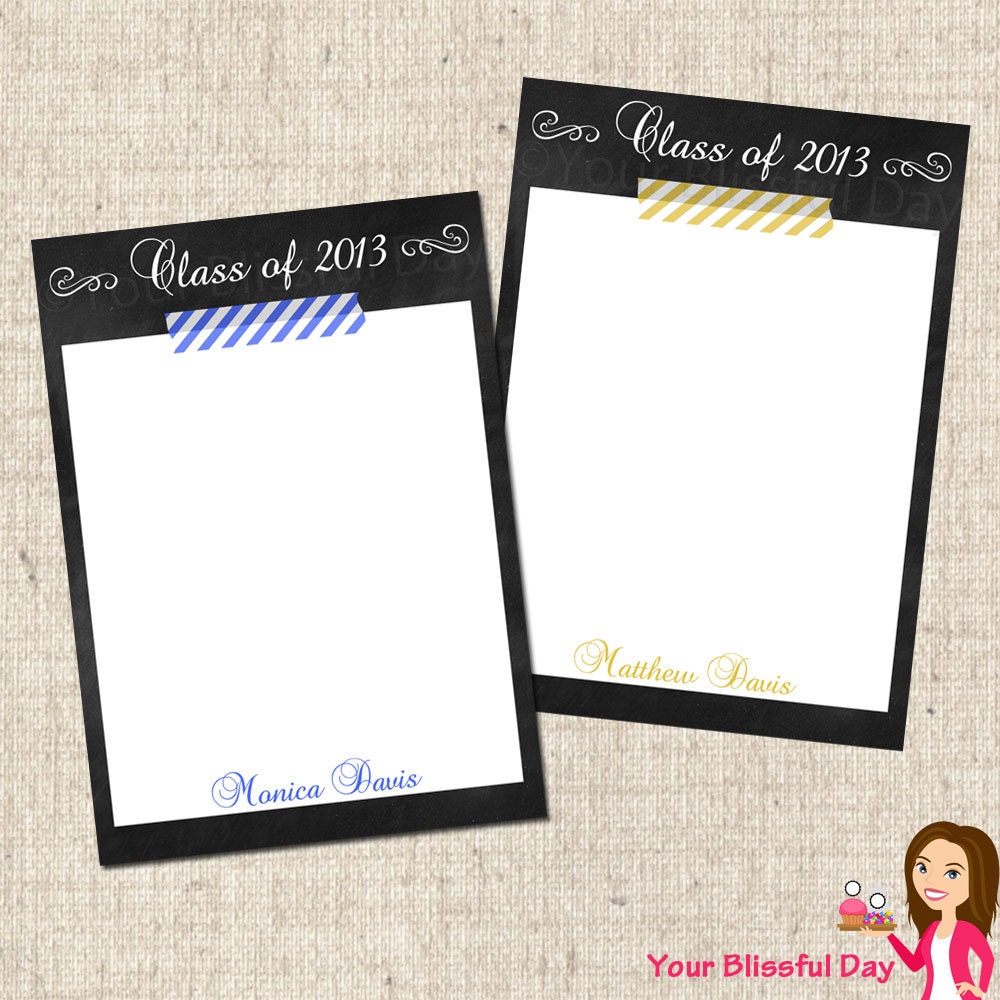 PRINTABLE Personalized Chalkboard Graduation Party Thank You Cards (Color of your choice) Il_570xn