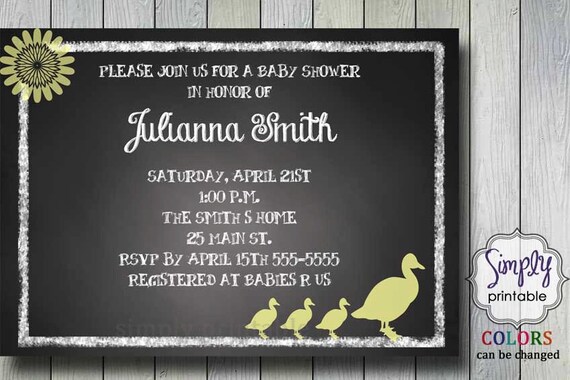 Duck Baby Shower Invitation Il_570xn