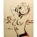 MONROBOT Marilyn Monroe Original Art Painting Portrait 11 x 14 Made to Order Original Artwork Sci Fi Graffiti Inspired