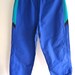 Vintage MEN Ski Pants XL by Sunbuster USA Blue Green Black Winter Snow Snowboarding Snow Pants Sports wear athletic
