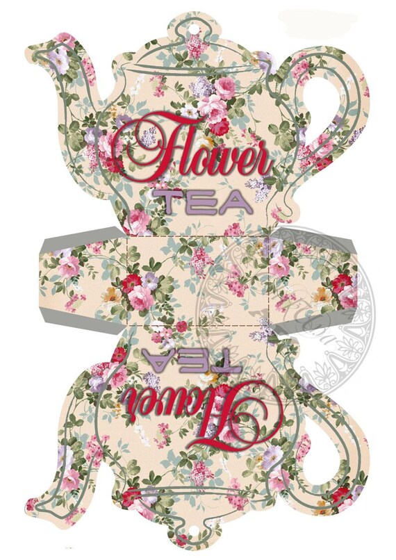 Items similar to Instant Download 2 Printable Tea Bag Holder Box