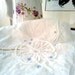 Shabby Chic Linen Table Runner White Blue Cottage Chic