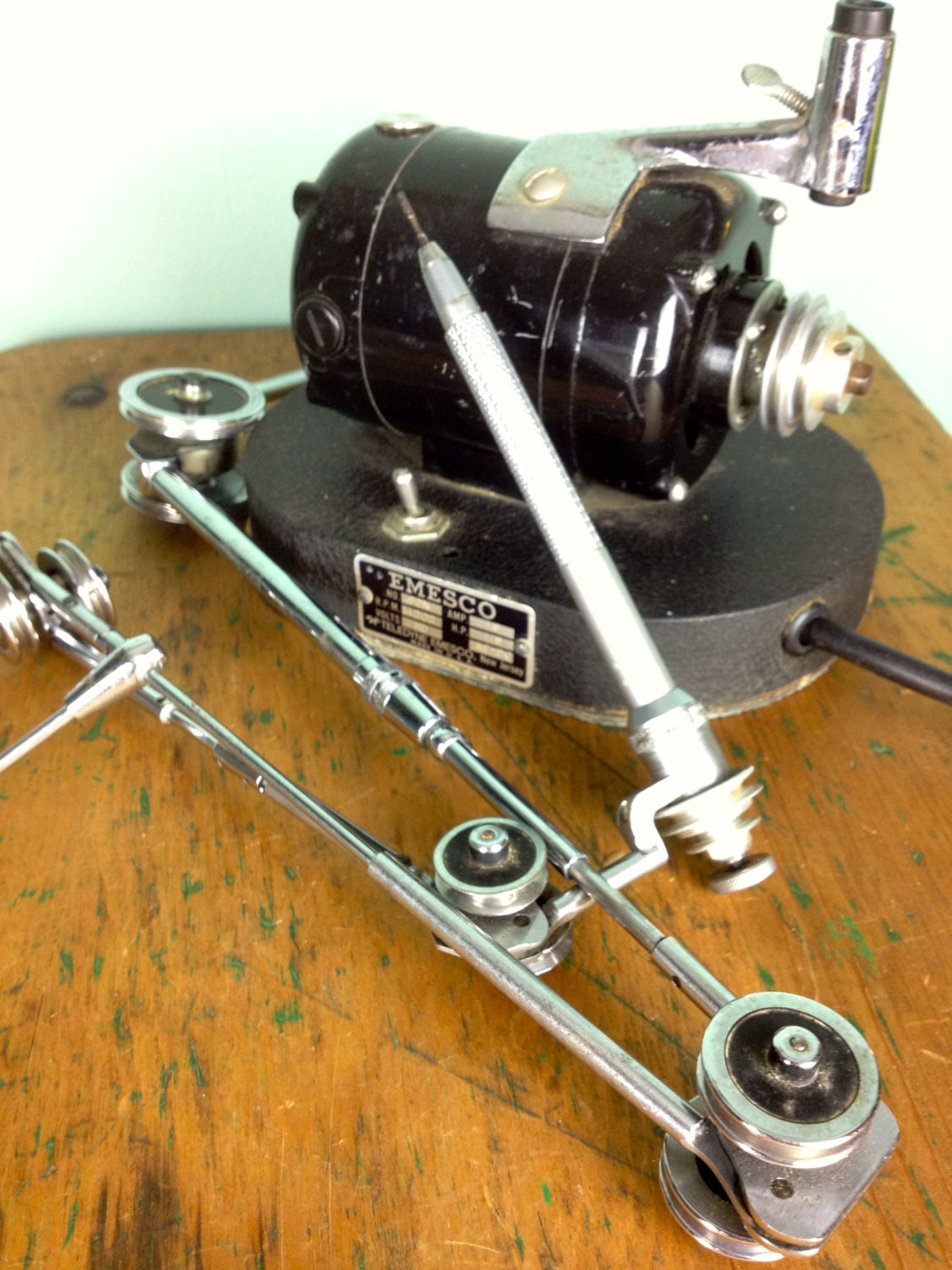 Vintage Emesco 90N Dentist Drill with Tools Dental by OddandFound