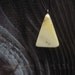 Unisex Amber Pendant Rare White Baltic Amber Charm OOAK Mens Necklace Primitive Minimalist Pure Rought Stone Jewelry triangle