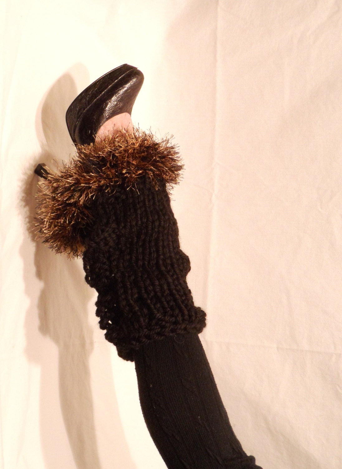 Fur Babies..... Leg warmers chunky knit hand by nouveauvintageltd