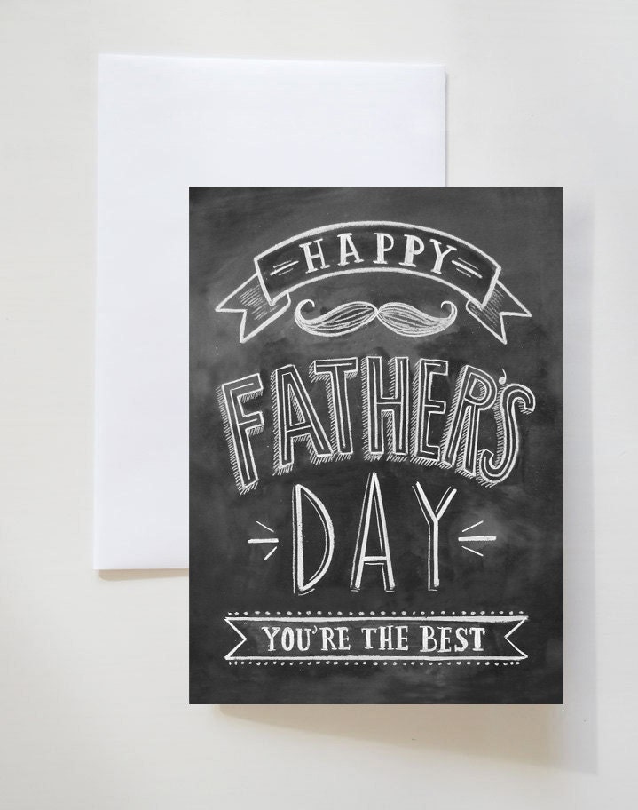 Father's Day Card Card For Dad Mustache Card by LilyandVal