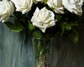 Vintage Cut Glass Vase, E.O. Brody Flower Vase, Shabby Chic Home Decor, Garden Flowers - NostalgicWarehouse
