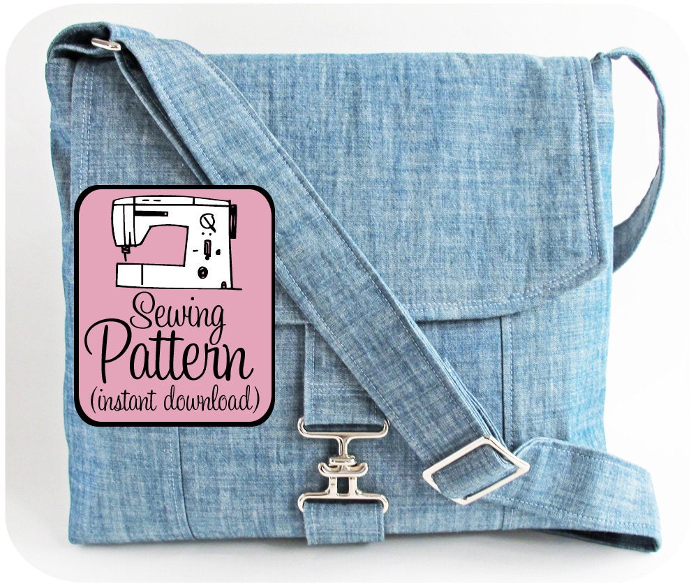 Messenger Bag PDF Sewing Pattern (Instant Download)