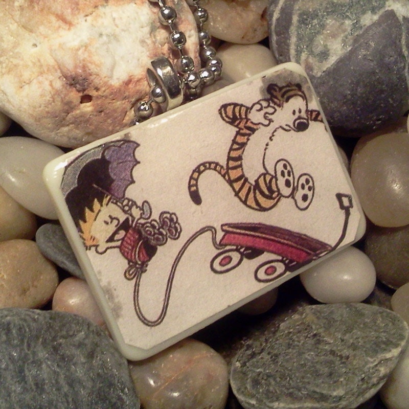 SALE Calvin and Hobbs Pendant