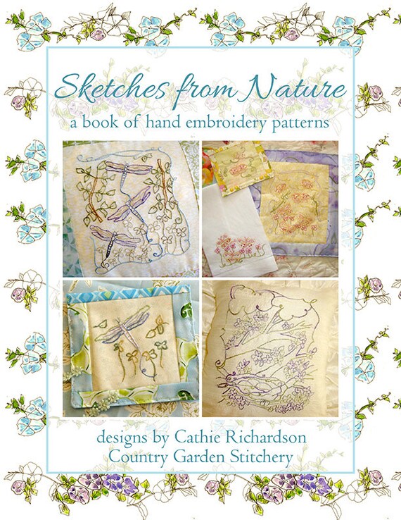 Hand Embroidery Pattern Book Sketches from Nature by countrygarden