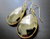 Pyrite Drop Earrings - Fool's Gold